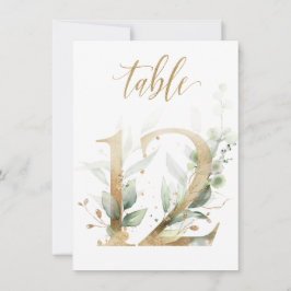 Vattenfärgad Grönt & Guld, Bordsnummer 12