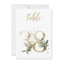 Vattenfärgad Grönt & Guld, Bordsnummer 38