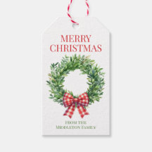 Vattenfärgad Grönt med rött Gingham Bow