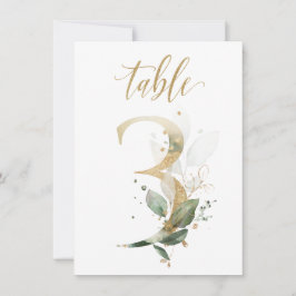 Vattenfärgad Grönt och Guld-olja, Bordsnummer 3