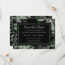 Vattenfärgad Grönt och Rosa Botaniskt