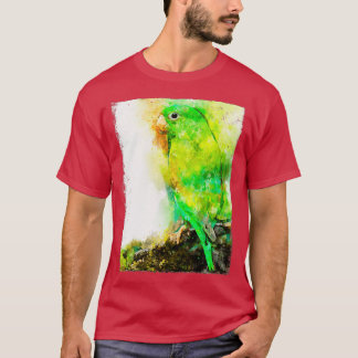 Vattenfärgad Grönt parrot T Shirt