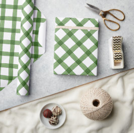 Vattenfärgad Grönt Play-jul Presentpapper