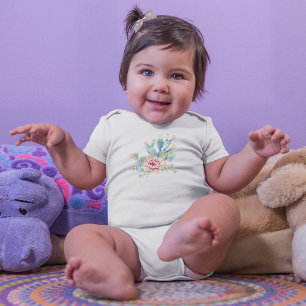 Vattenfärgad hand rita exotisk Cacti med blommor T Shirt