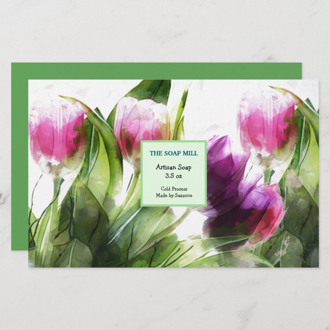 Vattenfärgad handgjord tvål, omformning Pappra Lak (Fram/baksida)