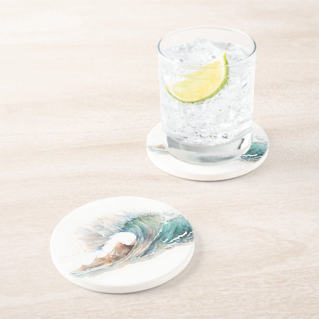 Vattenfärgad havsvåg underlägg (Sidan)