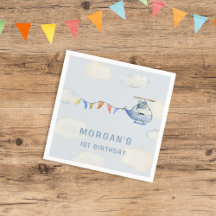 Vattenfärgad Helicopter Cute Varg Första födelseda