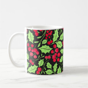 Vattenfärgad holly och Löv Kaffemugg