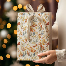 Vattenfärgad Höst löv - Mysigt blomningstyp