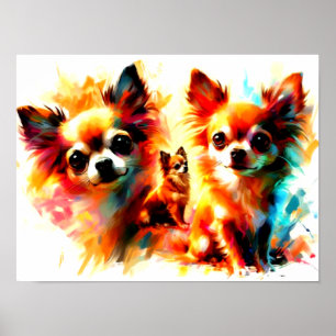 Vattenfärgad Hund Poster