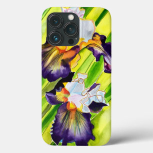 Vattenfärgad iris-blommigt