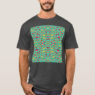 Vattenfärgad jordgubbe och citron Fruit Patterned T Shirt