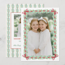 Vattenfärgad jul Garland Nutcracker 2 Foto Julkort