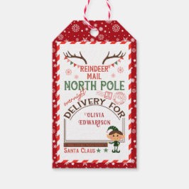 Vattenfärgad jul Helgdag från julklapp Presentetikett