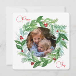 Vattenfärgad jul - Helgdag PHOTO WAND Peace Julkort