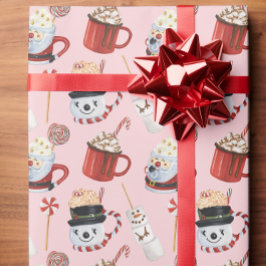Vattenfärgad jul - Hett Kakaobakolat Presentpapper