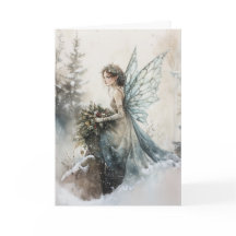 Vattenfärgad jul med Bouquet i Snö