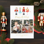 Vattenfärgad jul Nutcracker 3 Fotokollage Julkort<br><div class="desc">Den fina juldesignen inspirerad av berömden 1892 "The Nutcracker" av Pyotr Ilyich Tchaikovsky,  en helgdag klassisk med modern och nycker tvist.</div>