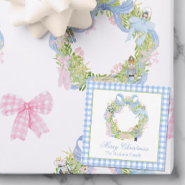 Vattenfärgad jul Nutcracker Utandningsskåp Anteckningskort