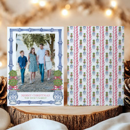 Vattenfärgad jul Topiary Bamboo Photo Julkort