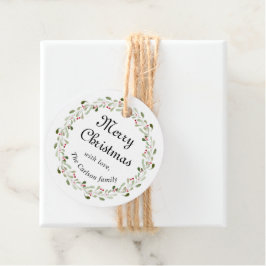 Vattenfärgad julfrö - märkre - jul gåvor etiketter