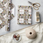 Vattenfärgad julkaka med multifoto presentpapper<br><div class="desc">En roligt-design med vinter-favoriter med vattenfärg - hett choklad,  candy cane,  lagerhållning. God jul i contemporaryns skriptteckensnitt,  perfekt för att fira julhelgen. Du kan redigera julklappen för multifoto,  som en del av en samling.</div>