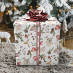 Vattenfärgad julsvamp, Rustic Forest Presentpapper<br><div class="desc">Lägg till en vibb i din helgdag-gåva med den vackra mönstren av julsvampar som dekoreras med sprit av gräs-grönt, hollyst löv och bär, på vit bakgrund. Kontrollera om det finns många matchande produkter i samlingen, eller kontakta mig genom Zazzle-Chattan om du behöver ännu fler produkter, andra färgrutor eller designa tsvagheter....</div>