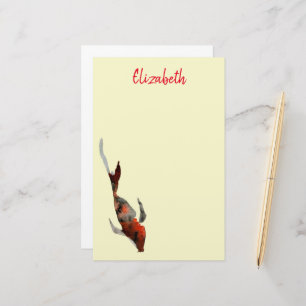 Vattenfärgad koifisk illustration brevpapper