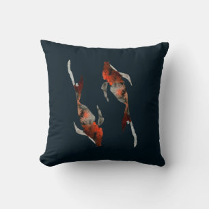 Vattenfärgad koifisk illustration kudde