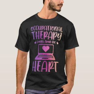 Vattenfärgad Kom vid yrkesbehandling från hjärta T Shirt