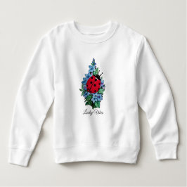 Vattenfärgad kute-ladybird med blå Vild-blommor T Shirt