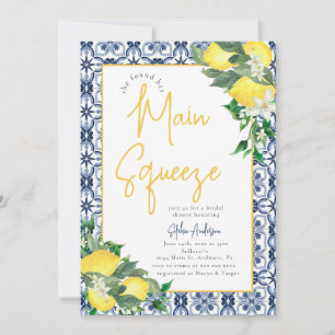 Vattenfärgad Lemon Main Squeeze-Möhippa Inbjudningar