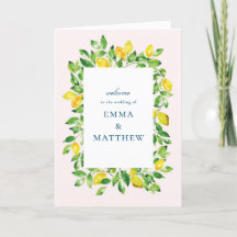 Vattenfärgad Lemon Mediterranean Folated