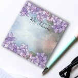 Vattenfärgad Lila Hydrangea Ram från avloppet på Anteckningsblock<br><div class="desc">Konstruktion för anteckningsblock av klass med vattenfärg lila hydrangea ram på personlig/grönt/blå övertoningsbakgrund. Texten är helt redigerbar. Använda alternativet Anpassa om du vill göra ändringar. Med användan Redigera design i verktyg kan du göra fler justeringar,  t.ex. ändra teckensnitt,  färg eller arrangemang text.</div>