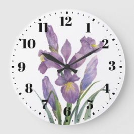 Vattenfärgad Lila Iris botaniska Blommigt Art Stor Klocka