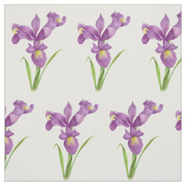 Vattenfärgad Lila Stryker botaniska illustrationer Tyg