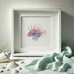 Vattenfärgad lionfisk Art Poster<br><div class="desc">Perfekt för sovrum,  kontorsutrymmen och bostadsområden i strandhuset. Den tropiska fiskens utskrift har en återgivning av min originalhandmålade vattenfärgslionfiskkonst i skuggor och  med en nyans av gult. Se mer tropisk havslevande varelse från Victoria Grigaliunas från Do Berätta för Belle på www.zazzle.com/dotellabelle</div>