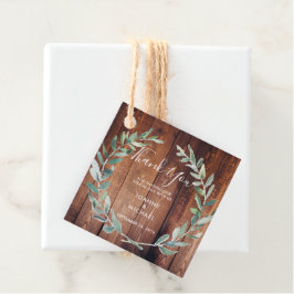 Vattenfärgad löv (Bröllop Tack) Gåvor Etiketter