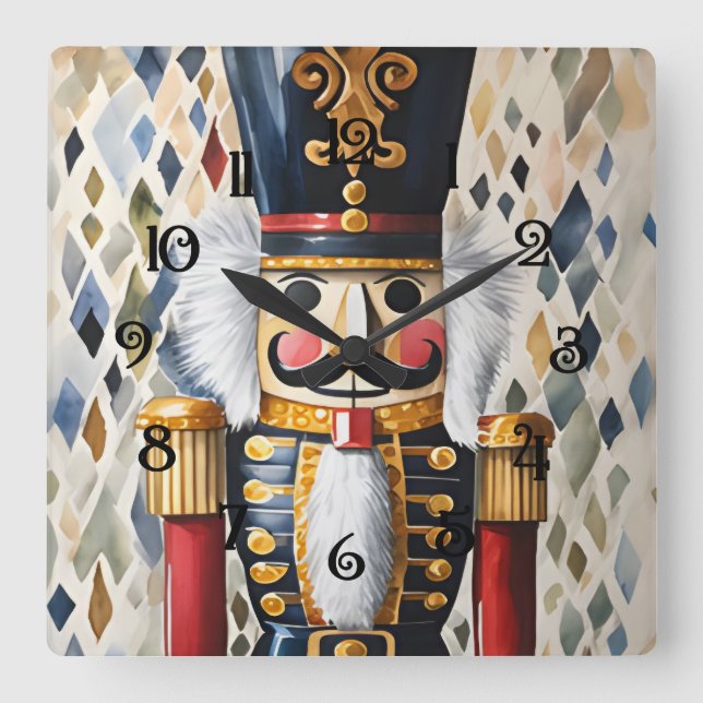 Vattenfärgad lungröntgen fyrkantig klocka (Framsida)