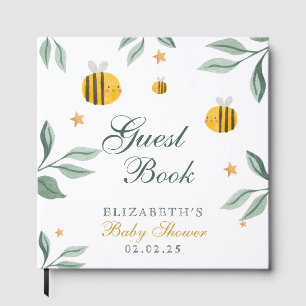 Vattenfärgad Mamma till Bee Baby Shower för honung Gästböcker