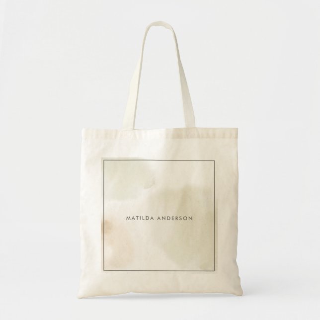 Vattenfärgad minsta naturliga elegant för abstrakt tygkasse (Framsidan)