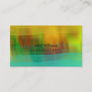 Vattenfärgad modern Abstrakt - målad Beach Art Visitkort