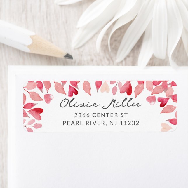 Vattenfärgad Möhippa av pulverljus Returadress Etikett (Insitu)