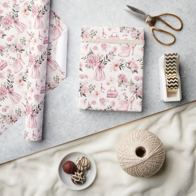 Vattenfärgad Möhippa - blommor och tillbehör Presentpapper (Hantverk)