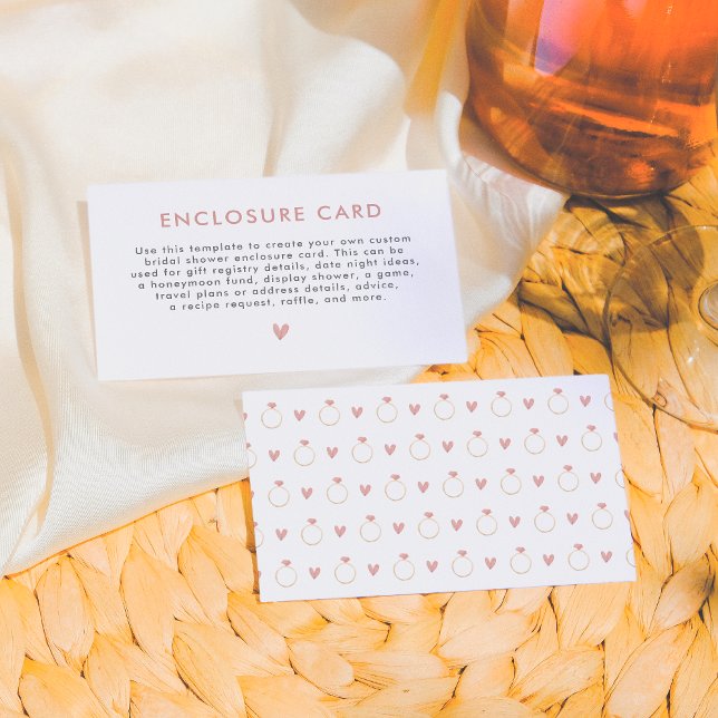 Vattenfärgad Möhippa Ring och hjärtkammare Tilläggskort (Skapare uppladdad)