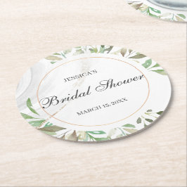 Vattenfärgad Möhippa Rund Papper Underlägg