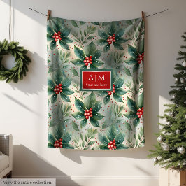 Vattenfärgad mullad färg-marmelad jul fleecefilt