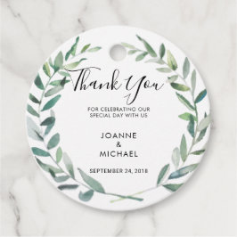 Vattenfärgad olivolja löv Bröllop Tack Gåvor Etiketter