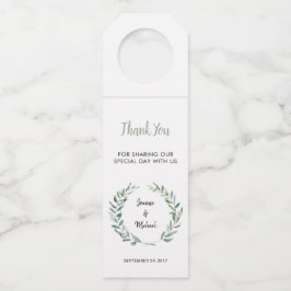 Vattenfärgad olivolja löv gren Bröllop Tack