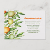 Vattenfärgad Orange Fruit Bröllop-adkommodat